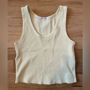 perfectwhitetee Blondie Tank Top in pale yellow size M